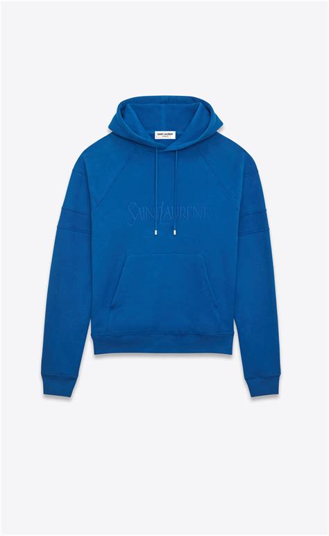 ysl blue hoodie|hoodie and Saint Laurent boots.